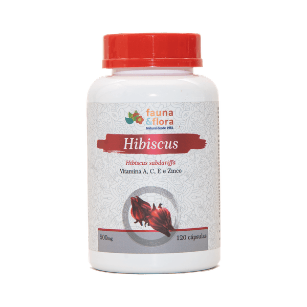 Hibiscus Diurético com Vitaminas A, C, E e Zinco 500mg 120caps
