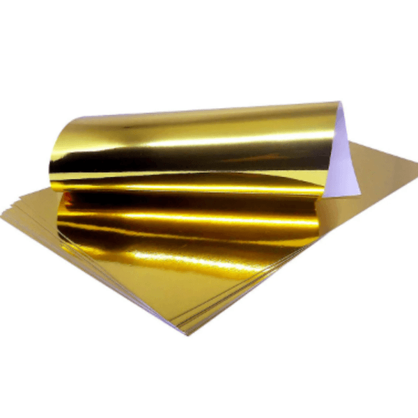 PAPEL DOURADO LAMINADO/ARTESANATO 250G/M² A4 - 10FOLHAS DER 4