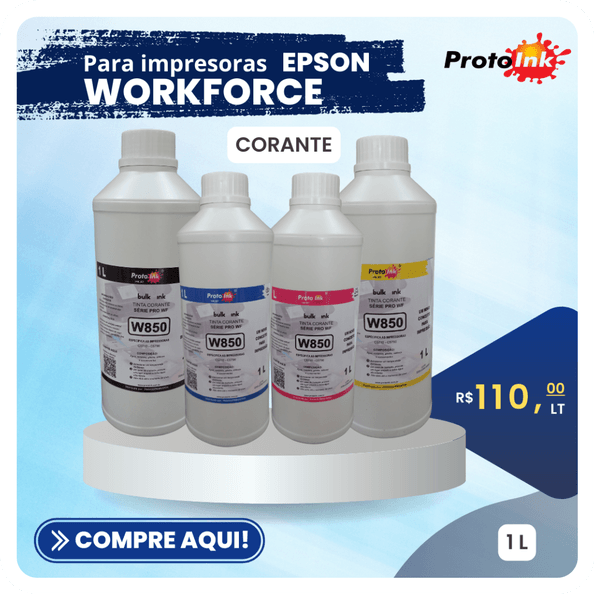 JOGO DE TINTA EPSON WORKFORCE CORANTE