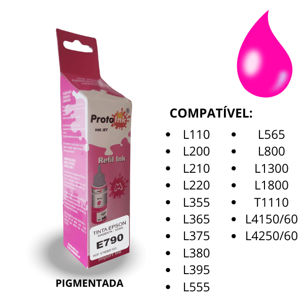 TTINTA EPSON PIGMENTADA PROTOINK MAGENTA 100ML REF. E790