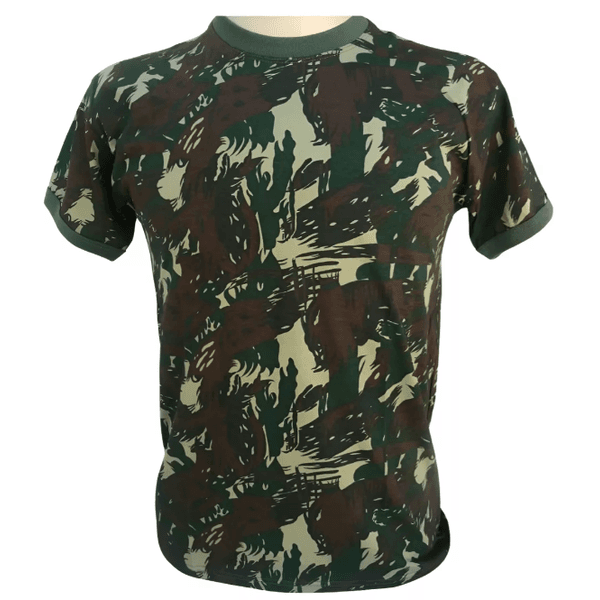 Camiseta Camuflada Adulto Masculina 100% Algodão
