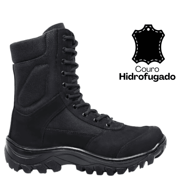 Coturno Coyote Preto - Com Zíper 