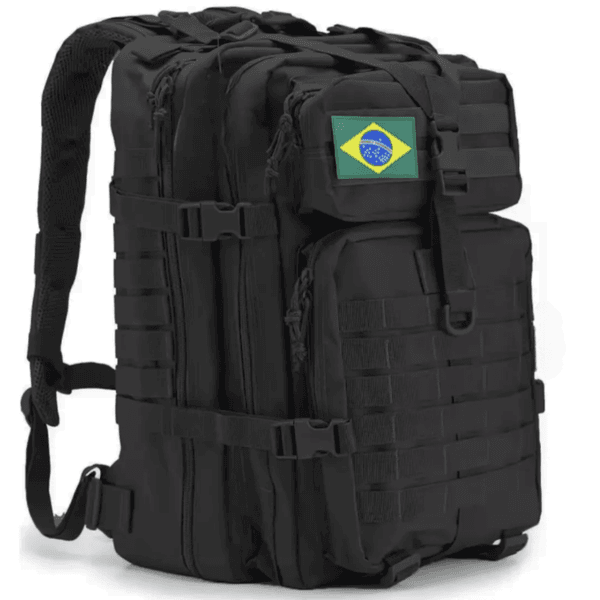 Mochila Tática Militar Preto -Multifuncional Impermeável – 50 Litros À Prova D'água De Grande Capacidade 