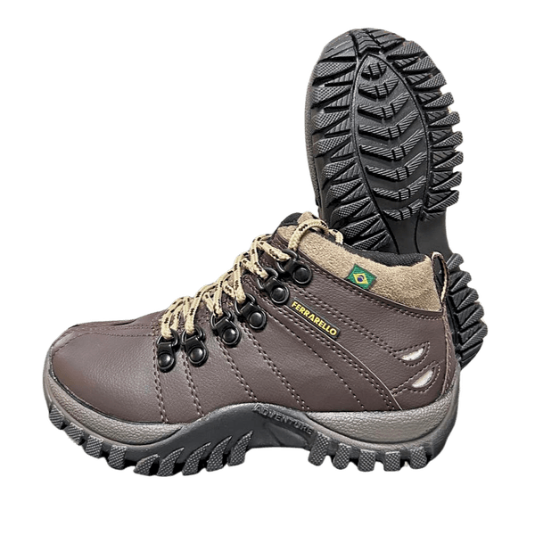 Bota Adventure, Cuturno Adventure Infantil Sola Tratorada Ferrarello Café