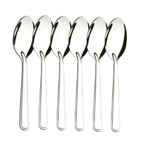 Jogo de Colher de Mesa Aco Inox 19cm Bar Restaurante Obras 6 PCS