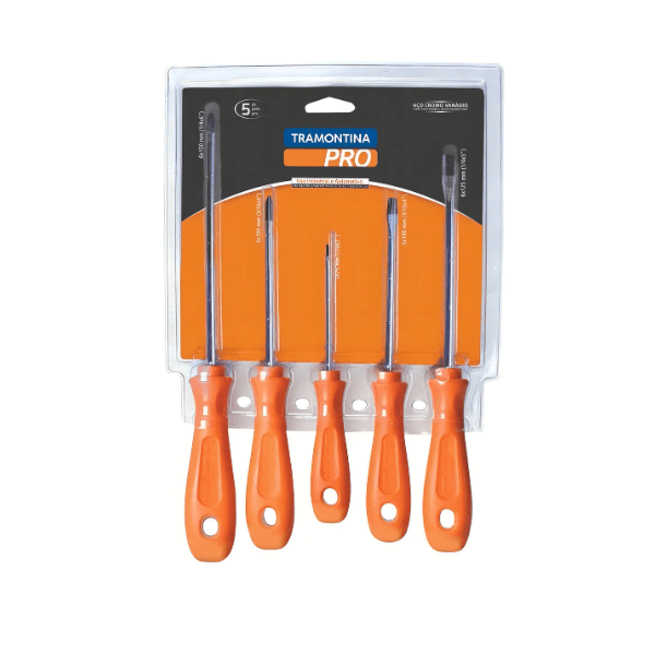 Jogo de Chaves de Fenda e Phillips 5 PCS Tramontina Pro