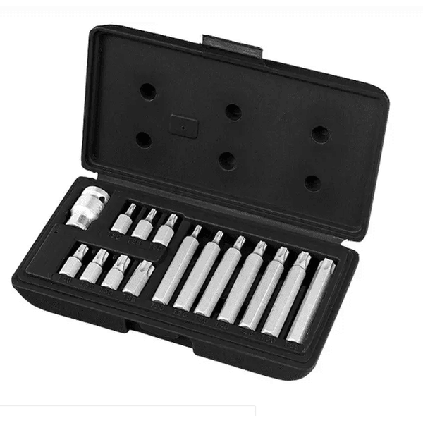 Jogo de Bits Torx 15 PCS T20 a T55 Mtx Stels