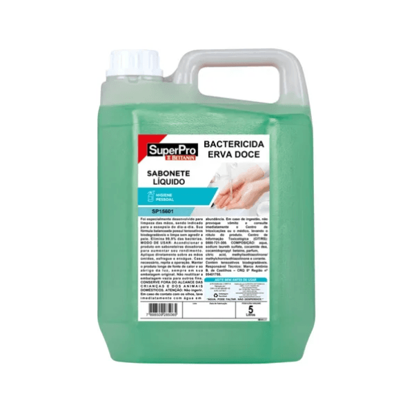 Sabonete Líquido Erva Doce Bactericida 5 LTS Superpro