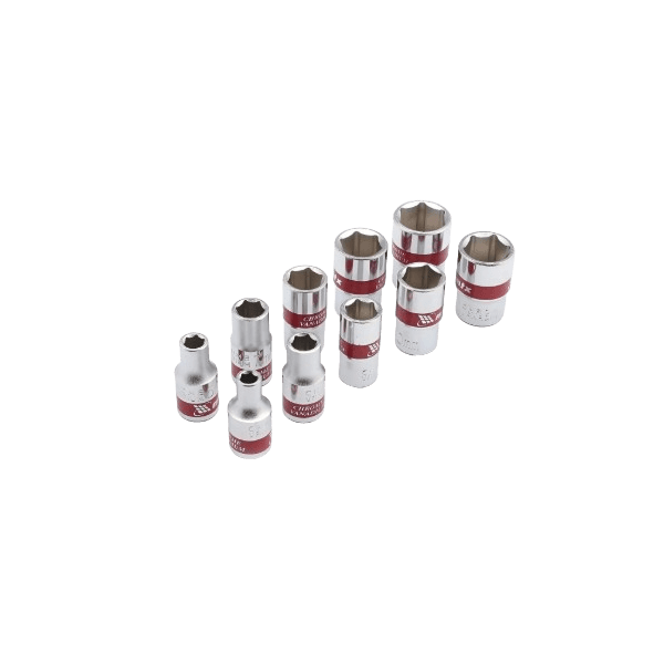 Jogo de Soquete 10 a 22mm Spline Encaixe 1/2 com 10 PCS MTX 