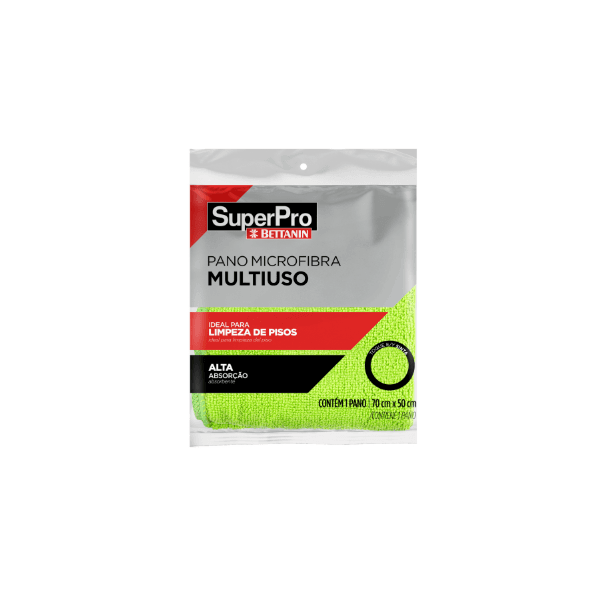 Pano Multiuso Microfibra Verde Superpro 70x50cm