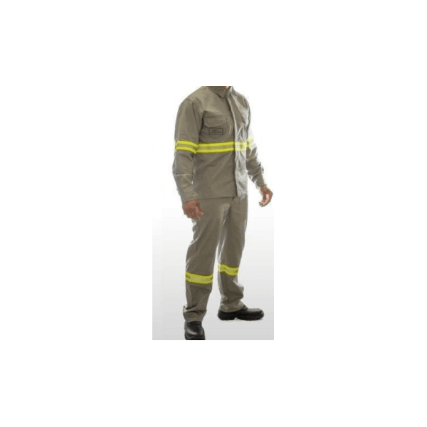 Uniforme Completo Calça + camisa Eletricista C-2 Cor Cinza T-P