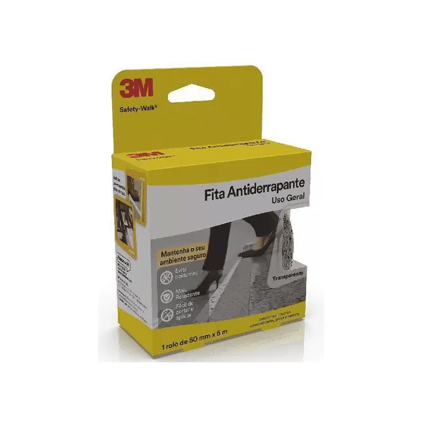 Fita Safety Walk Antiderrapante Transparente 50MM X 5M 3M