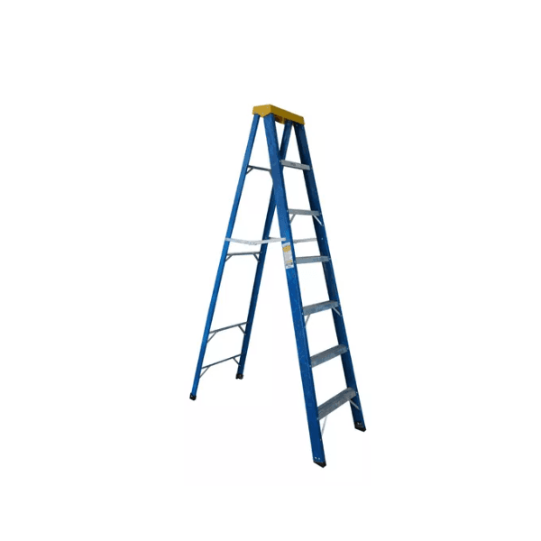 Escada Tesoura Fibra 7 Degraus 2,10M TAFP7 Azul Premium Wbertolo