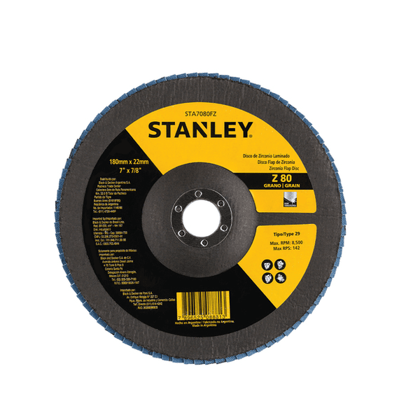 Disco Flap P60 Conico 7´´ 180mm Stanley STA7060FZ