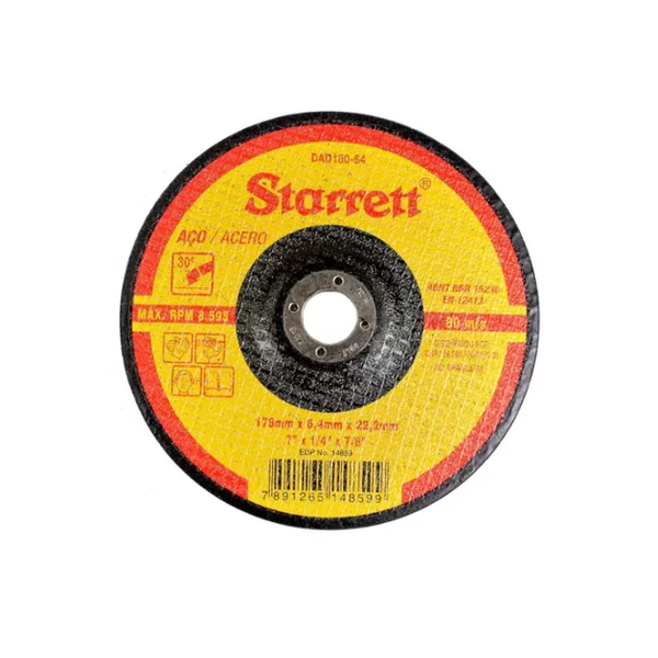 Disco Desbaste 7-180mm Aco Starret