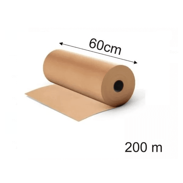 Papal Kraft Madeira Reciclado 60Gr 60cm X 200 Metros Bobina com 10kg