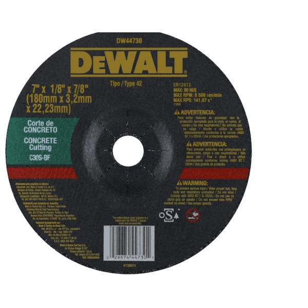 Disco Corte Concreto 180mm (7´´) Dewalt DW44740