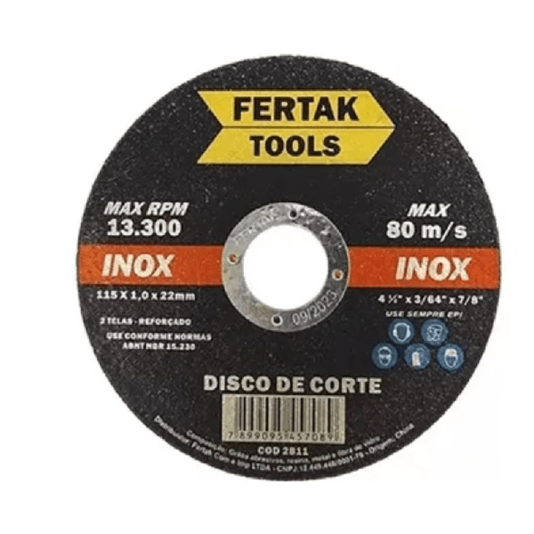 Disco Corte 4 1/2 x 1.2mm Fino INOX FertaK 2821