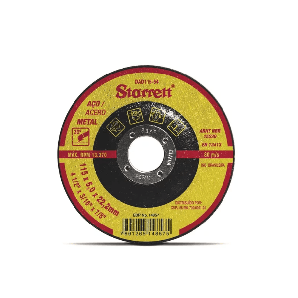 Disco Desbaste 4`` (115mm) Starret DAD115-54X