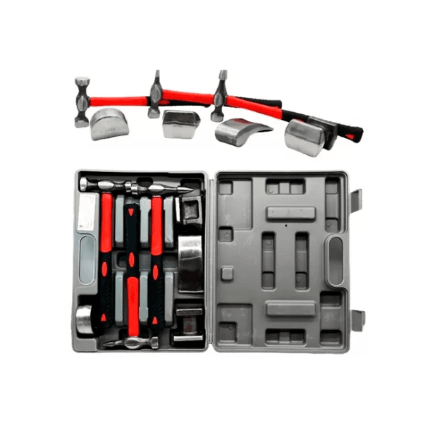 Jogo Chapeador Reparo Automotivo 7 Pcs 3 Martelos 4 Tassos Mtx 1084555