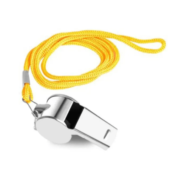Apito profissional Metal Com Cordao Western