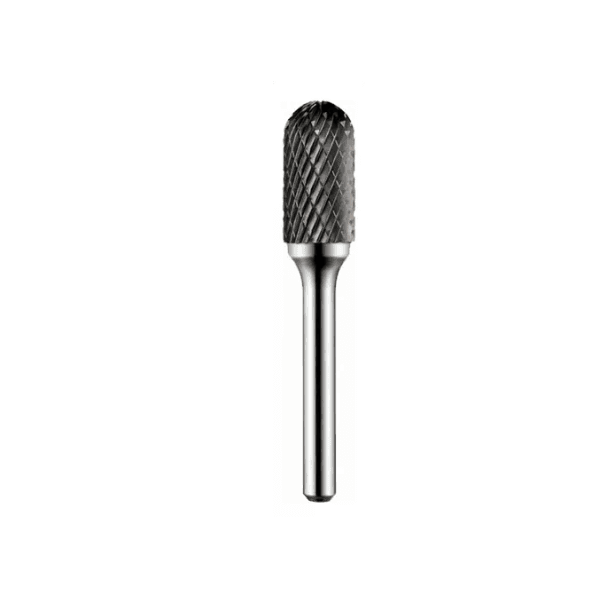 Lima Rotativa Cilíndrica Metal Duro 10mm Abaulada Haste 1/4