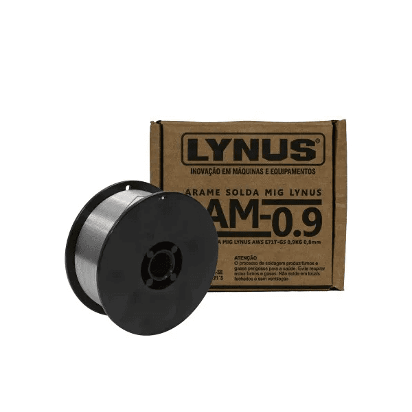 Arame de Solda 0,8mm MIG 0,9KG Sem Gas Lynus LAM09 41040