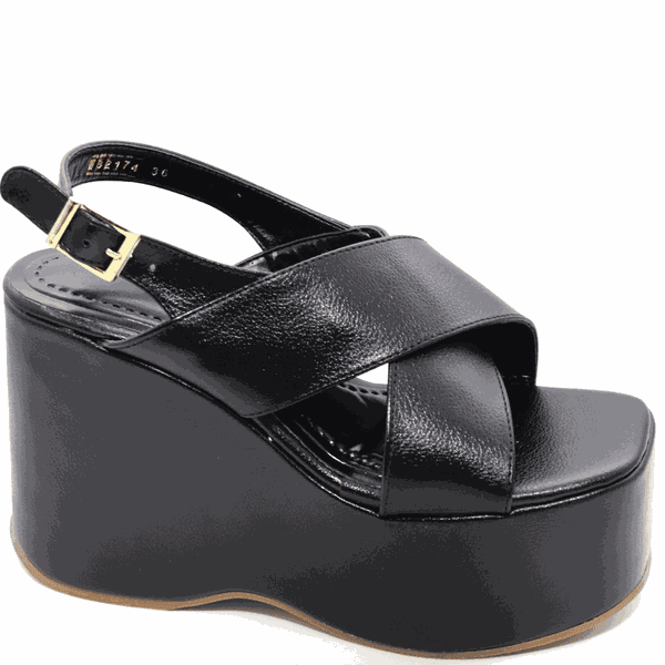 Sandália Feminino Anabela Plataforma 182174 Floter Preto