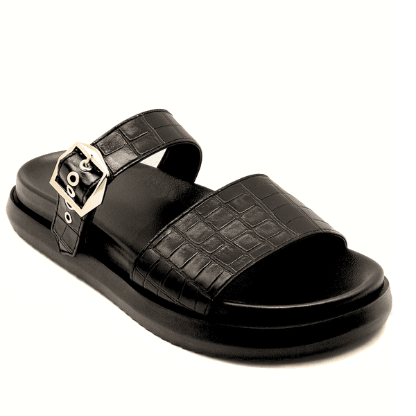 Papete Croco Preto Flor da Pele Conforto e Estilo 006