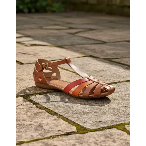 Sandália Rasteira em Couro Whisk Color