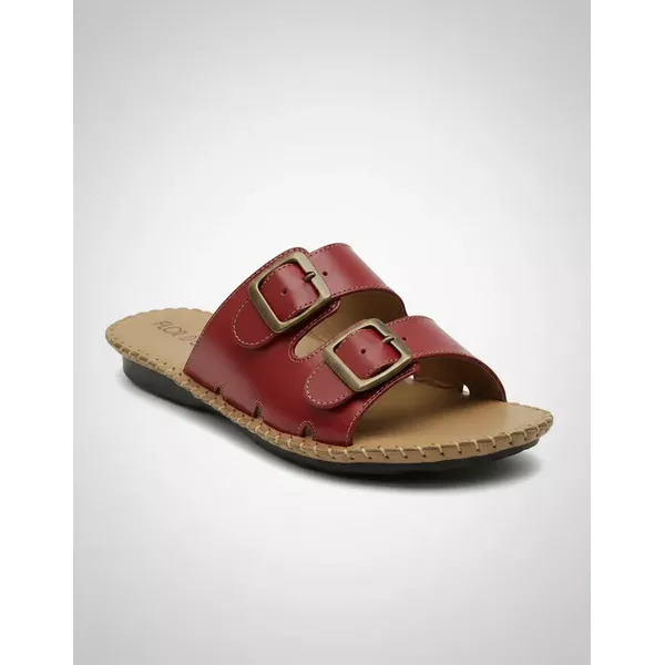 Sandália Birken em Couro Vermelho