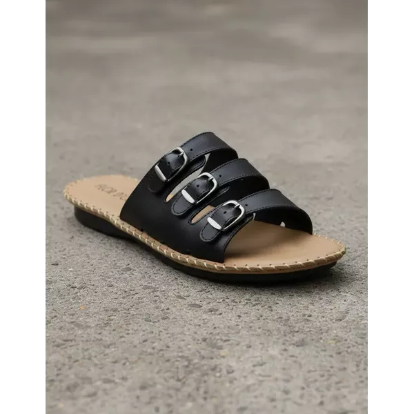 Sandália Birken em Couro Preto