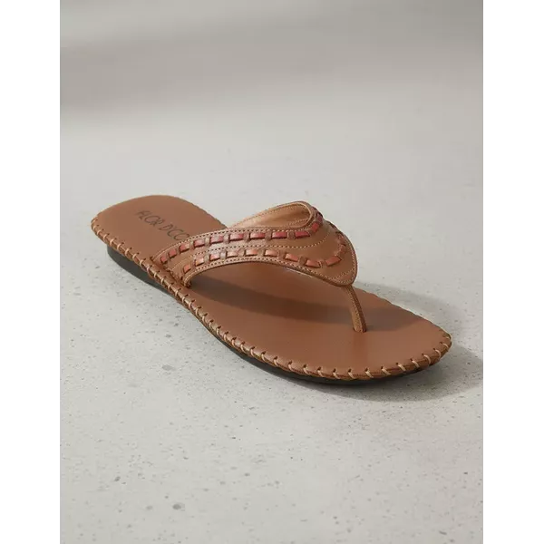 Rasteira em Couro Whisky