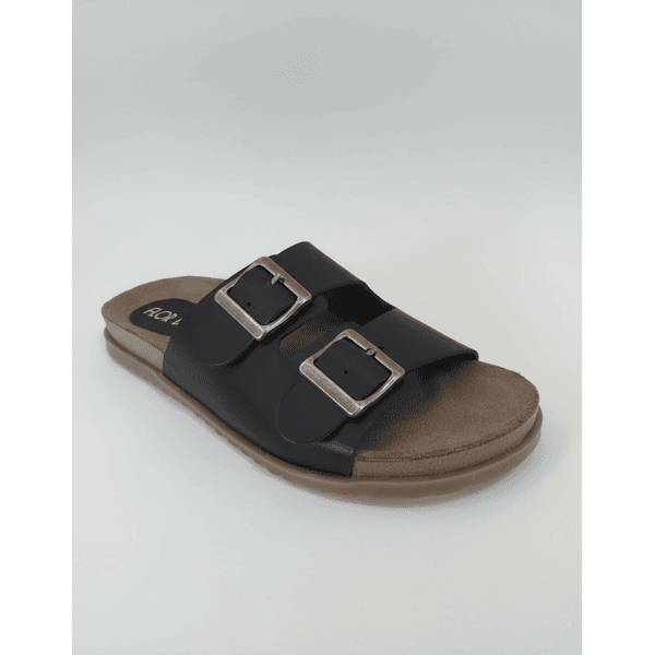 Sandália Papete Birken em Couro PRETO