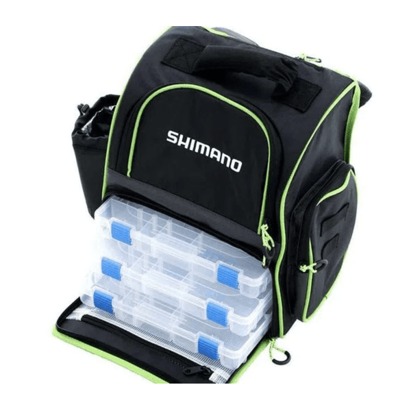 Mochila de Pesca Shimano Back Pack 25L C/ 3 Estojos c/ Porta Garrafa- LUG1802