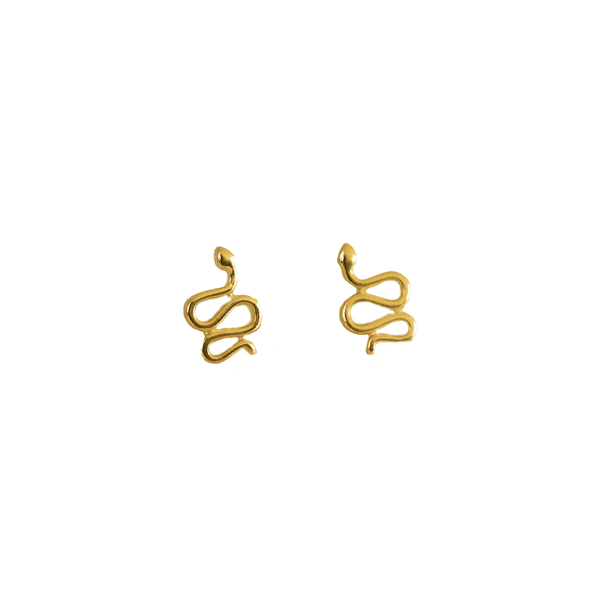 Mini Brinco Snake- banho ouro 18k