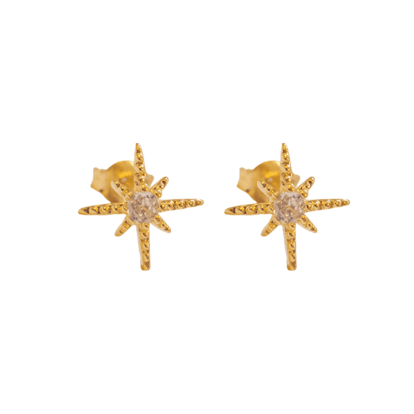 Brinco Astros- banho ouro 18k - FOLIATE