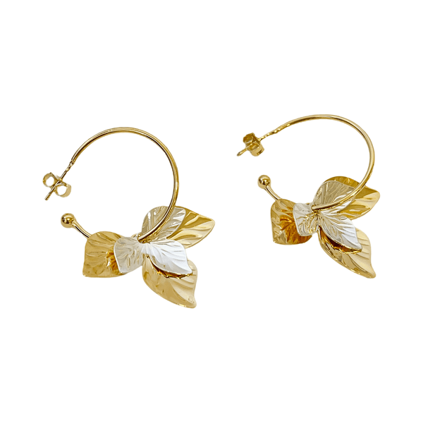 Argola Sicilia- banho ouro 18k - FOLIATE