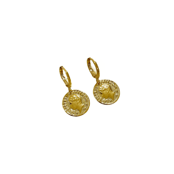 Argolinha Moeda M- banho ouro 18k - FOLIATE