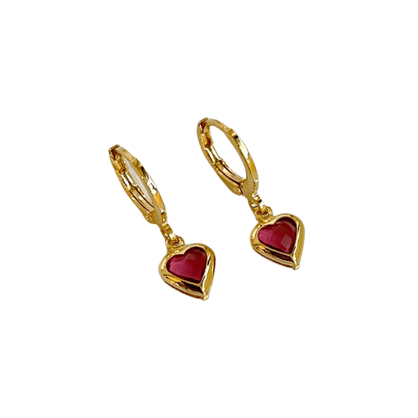 Argola Love Pink- banho ouro 18k - FOLIATE