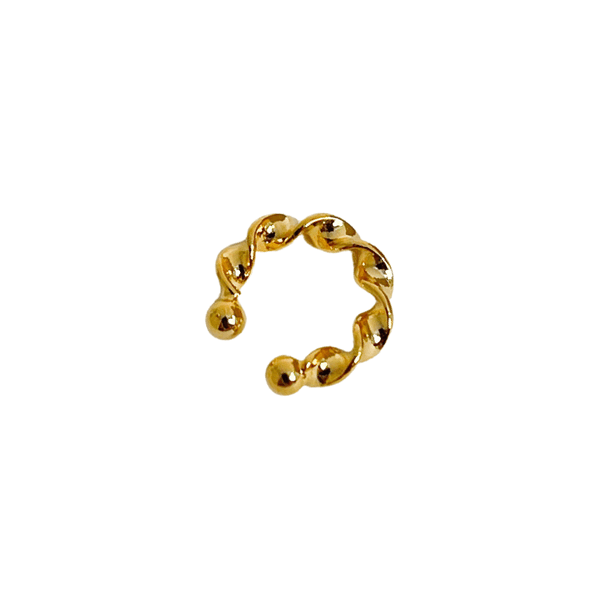 Piercing Fake Eva M- banho de ouro 18k - FOLIATE