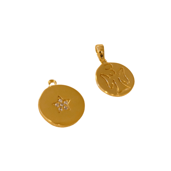 Pingentes- banho ouro 18k - FOLIATE