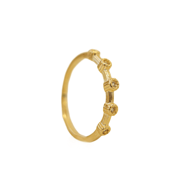 Anel Melina- banho ouro 18k - FOLIATE