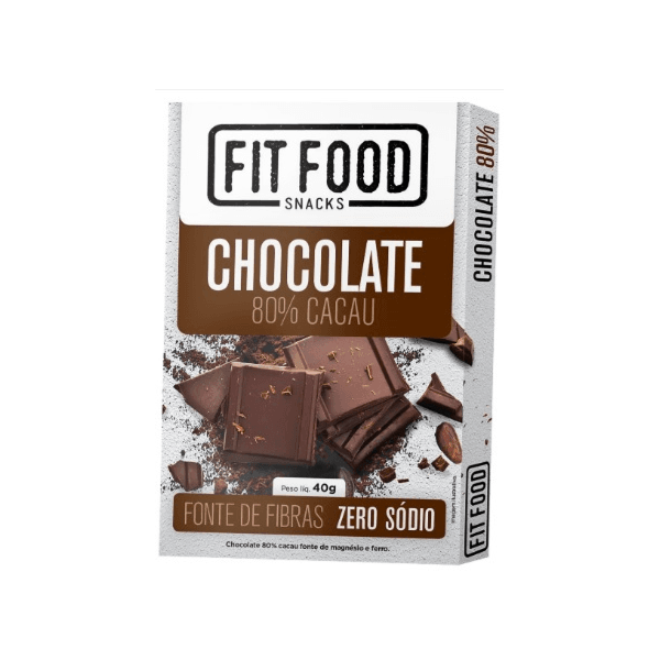 CHOCOLATE 80% CACAU 40 G (0852) FIT FOOD