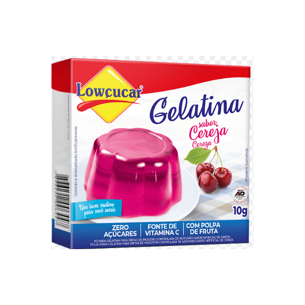 GELATINA ZERO LOWÇUCAR CEREJA 10 G