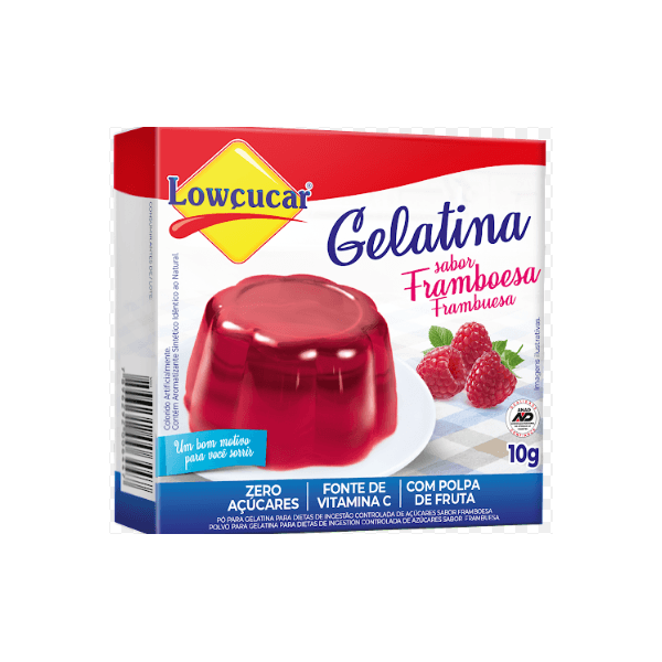 GELATINA ZERO LOWÇUCAR FRAMBOESA 10 G