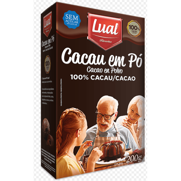 CACAU EM PO LUAL SOLUVEL 100% 200 G (9567)