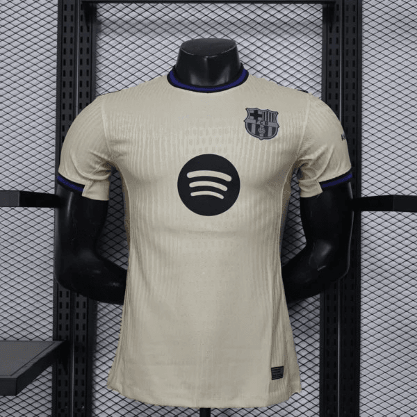 Camisa Barcelona Away 25/26 - Bege - Jogador Masculina Edição Kobe Bryant
