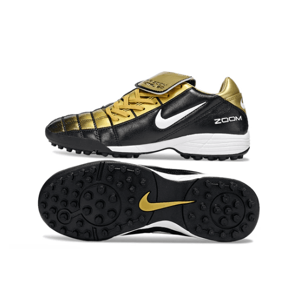 Chuteira Society Nike Air Zoom Total 90 II Preta/Dourada