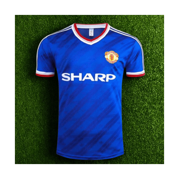 Camisa Manchester United Third III 86/88 Retrô- Azul - Masculina